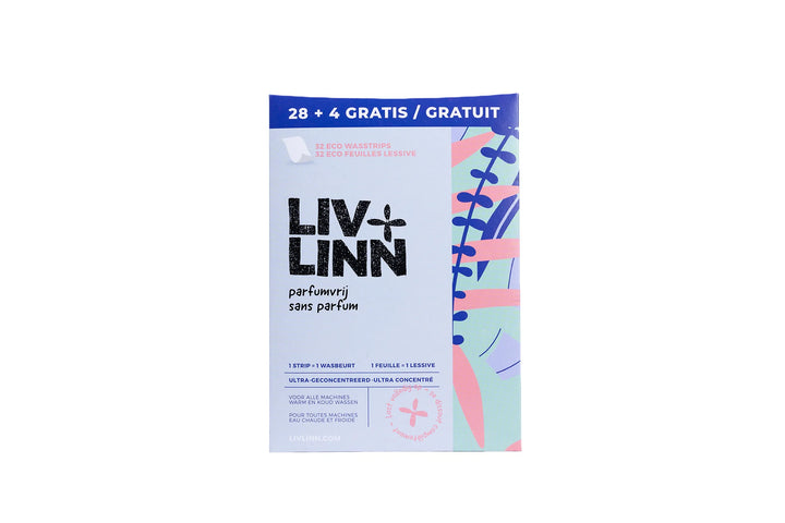 Liv & Linn Parfumvrije Wasstrips – 32 Stuks